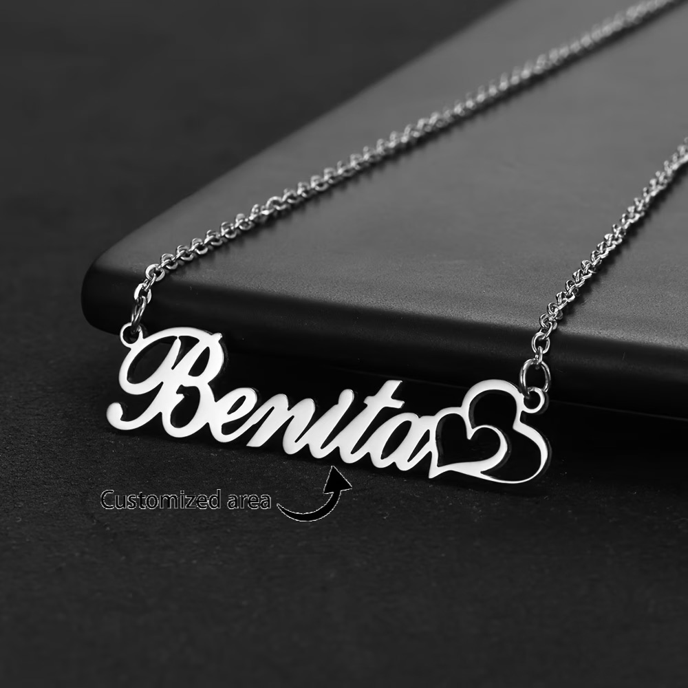 Personalized Double Heart Cust - Name Necklace Custom recension och pris